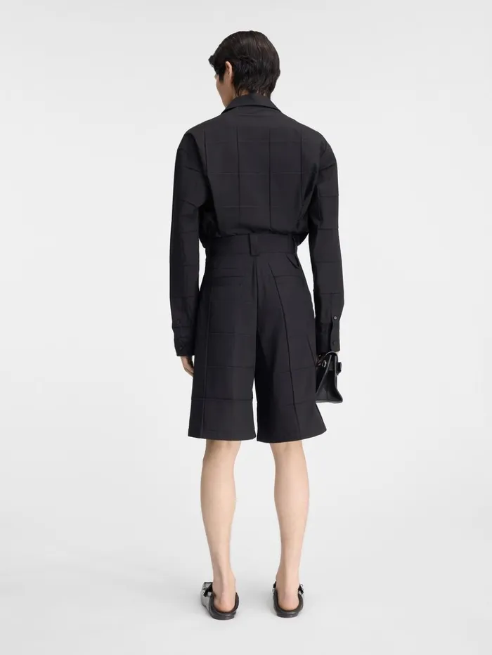 Men Trousers and Shorts JACQUEMUS The Navega Pleated Shorts Black Men Trousers and Shorts JACQUEMUS The Navega Pleated Shorts Black