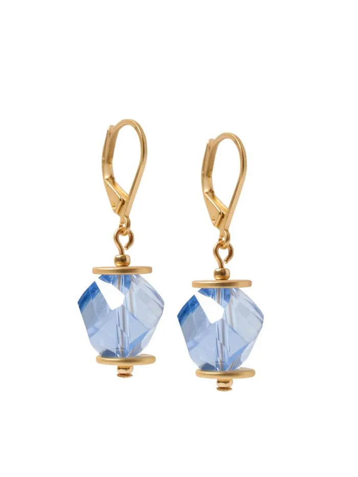 Misook Blue Crystal Dangle Earrings Women Earrings