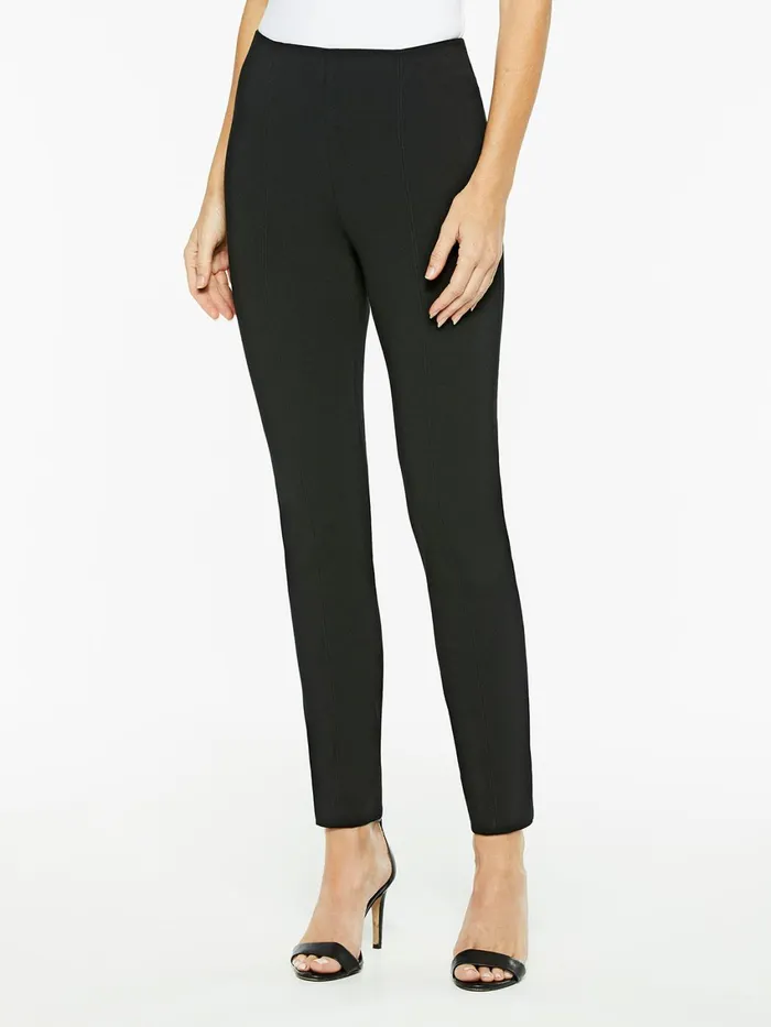 Misook Seasonless Ponte Pullon Pant In Black Women Pants and Shorts