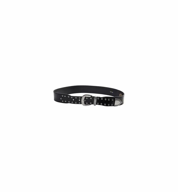 MOS MOSH MMStudded Leather Belt Black Women Accessories MOS MOSH MMStudded Leather Belt Black Women Accessories