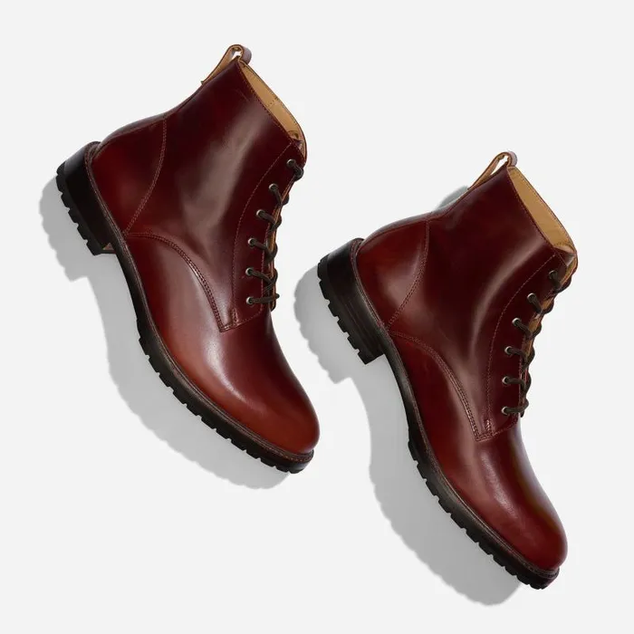 Nisolo Boots Men Martin AllWeather Boot Mahogany Nisolo Boots Men Martin AllWeather Boot Mahogany