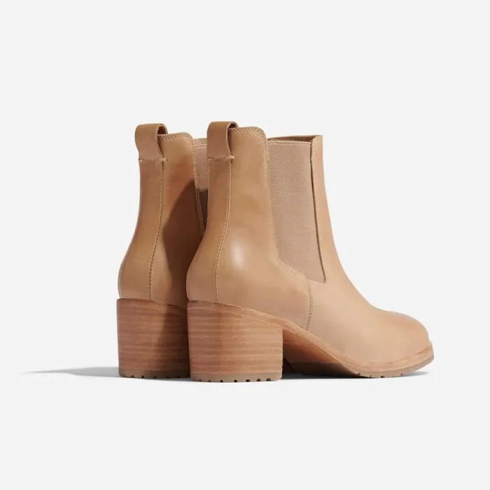 Nisolo Boots Women Ana GoTo Heeled Chelsea Boot Almond Nisolo Boots Women Ana GoTo Heeled Chelsea Boot Almond