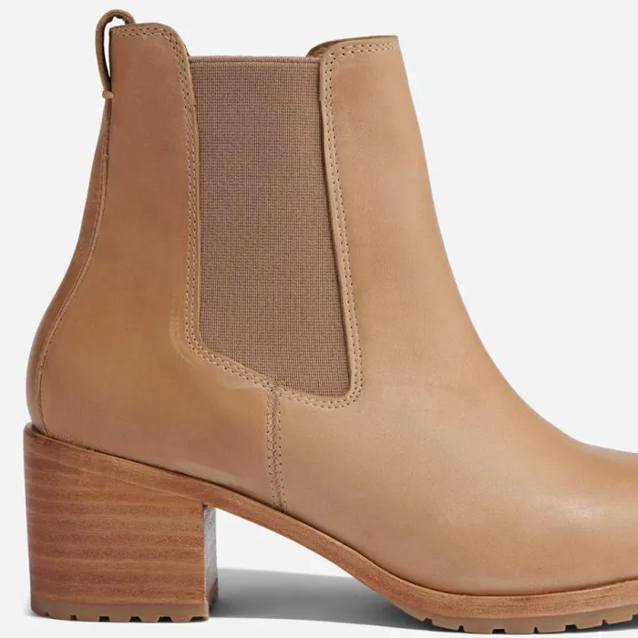 Nisolo Boots Women Ana GoTo Heeled Chelsea Boot Almond Nisolo Boots Women Ana GoTo Heeled Chelsea Boot Almond