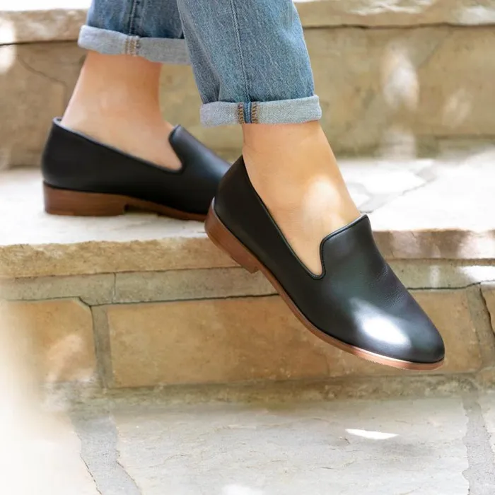 Nisolo Flats and Slip Ons Women Everyday Slip On Loafer Black Nisolo Flats and Slip Ons Women Everyday Slip On Loafer Black