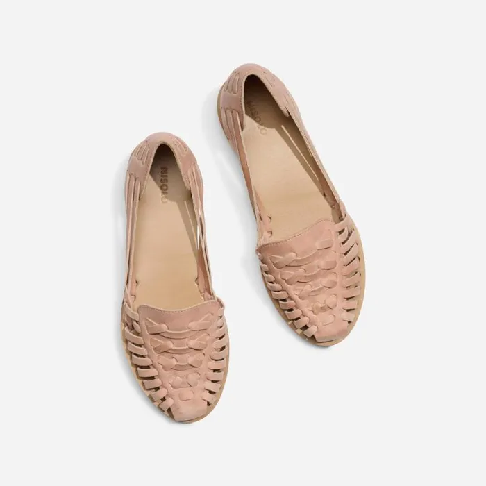 Nisolo Flats and Slip Ons Women Huarache Sandal Desert Rose Nisolo Flats and Slip Ons Women Huarache Sandal Desert Rose