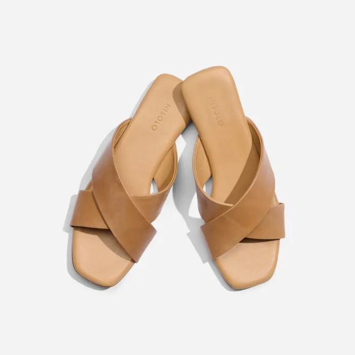 Nisolo Sandals Women Catalina Slide Sandal Almond Nisolo Sandals Women Catalina Slide Sandal Almond