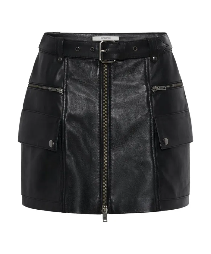 One Teaspoon Bottoms LEATHER BIKER MINI SKIRT 8211 Women One Teaspoon Bottoms LEATHER BIKER MINI SKIRT 8211 Women