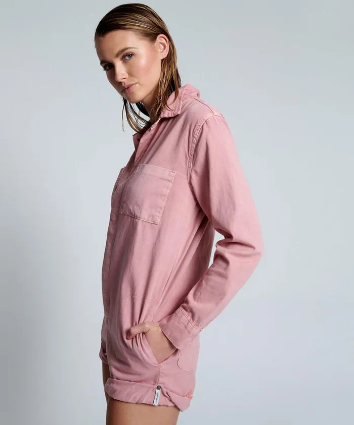 One Teaspoon Denim Jumpsuits DIRTY PINK PROPHECY JUMPSUIT 8211 Women One Teaspoon Denim Jumpsuits DIRTY PINK PROPHECY JUMPSUIT 8211 Women