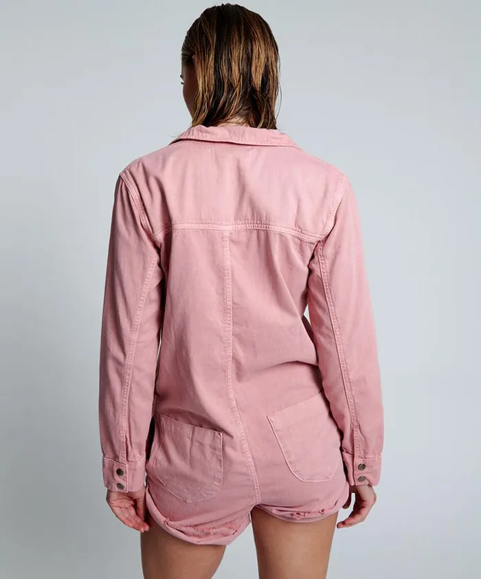 One Teaspoon Denim Jumpsuits DIRTY PINK PROPHECY JUMPSUIT 8211 Women One Teaspoon Denim Jumpsuits DIRTY PINK PROPHECY JUMPSUIT 8211 Women