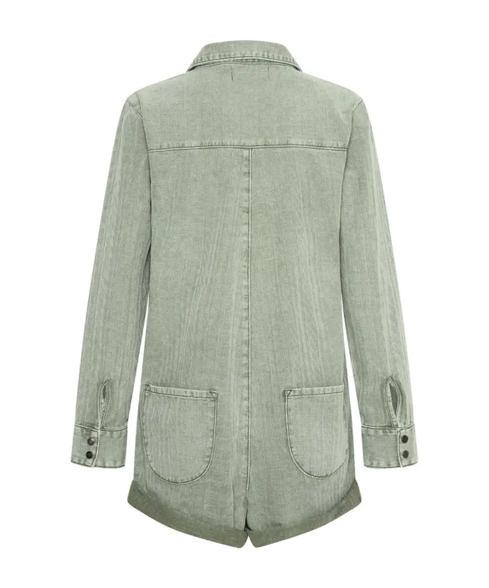 One Teaspoon Denim Jumpsuits KHAKI LOGO JACQUARD PROPHECY JUMPSUIT 8211 Women One Teaspoon Denim Jumpsuits KHAKI LOGO JACQUARD PROPHECY JUMPSUIT 8211 Women