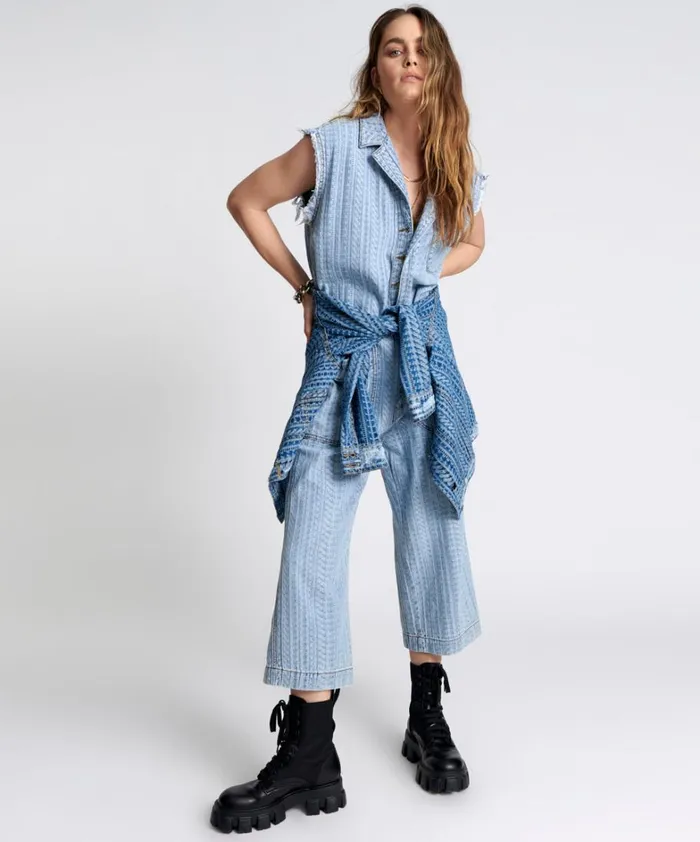 One Teaspoon Denim Jumpsuits ON REPEAT SAFARI CAMP OVERALLS 8211 Women