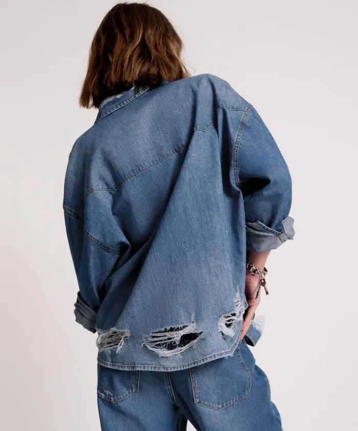 One Teaspoon Denim Shirts BAY BLUE OVERSIZED REVOLVER SHIRT 8211 Women One Teaspoon Denim Shirts BAY BLUE OVERSIZED REVOLVER SHIRT 8211 Women