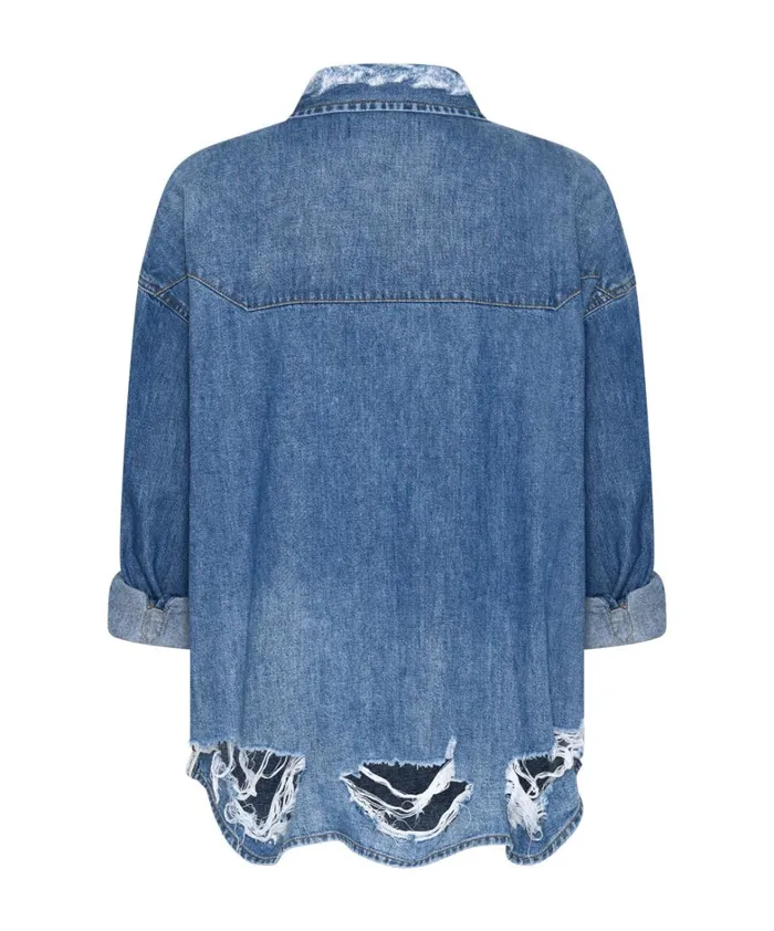One Teaspoon Denim Shirts BAY BLUE OVERSIZED REVOLVER SHIRT 8211 Women One Teaspoon Denim Shirts BAY BLUE OVERSIZED REVOLVER SHIRT 8211 Women