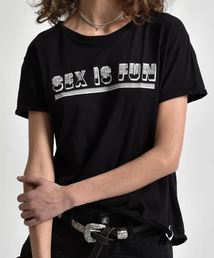 One Teaspoon Graphic Tees SEX IS FUN TEE BLACK 8211 Women One Teaspoon Graphic Tees SEX IS FUN TEE BLACK 8211 Women