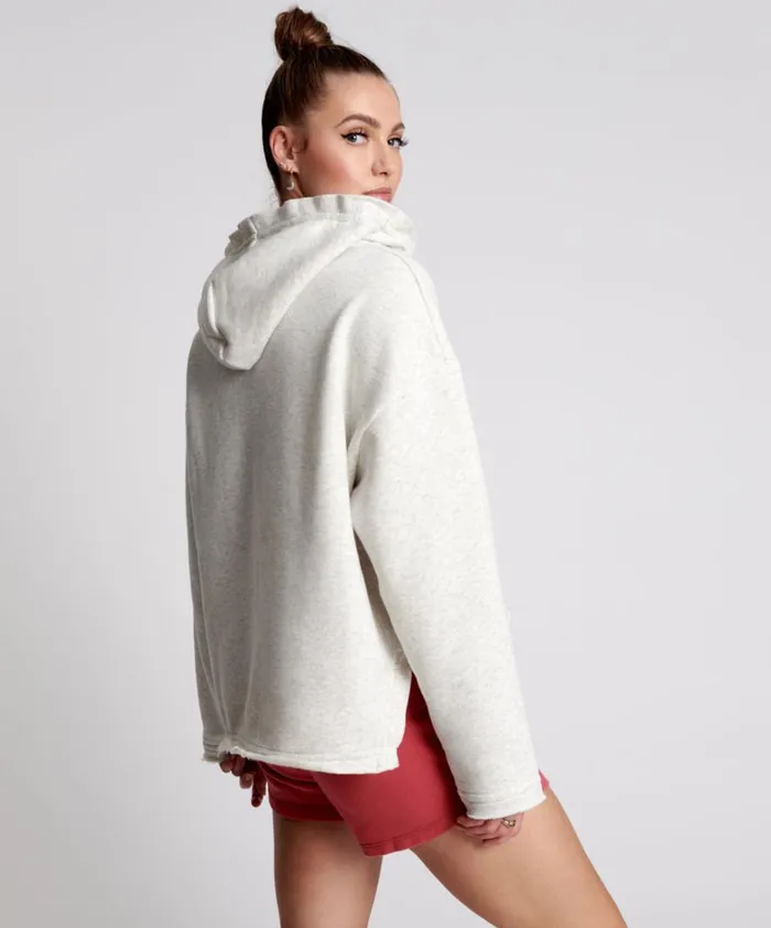 One Teaspoon Hoodies And Sweats OTS WHITE MARL VOYAGER HOODY 8211 Women