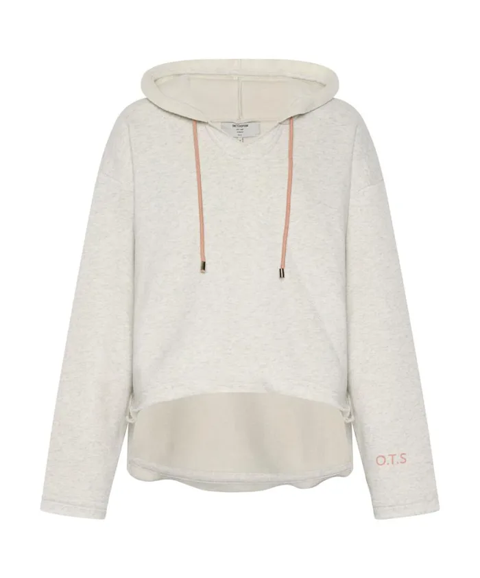 One Teaspoon Hoodies And Sweats OTS WHITE MARL VOYAGER HOODY 8211 Women