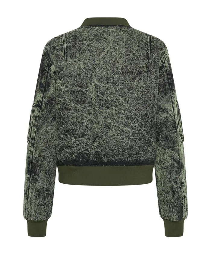 One Teaspoon Jackets BLACK KHAKI DENIM BOMBER JACKET 8211 Women One Teaspoon Jackets BLACK KHAKI DENIM BOMBER JACKET 8211 Women