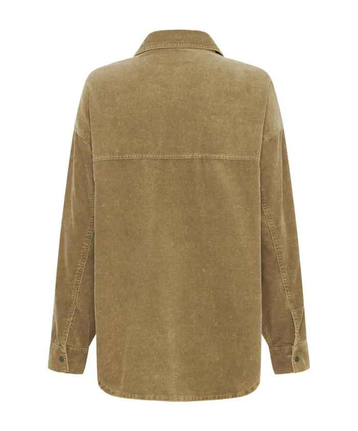 One Teaspoon Jackets CAMEL CORDRUOY STUDDED DARIA SHACKET 8211 Women One Teaspoon Jackets CAMEL CORDRUOY STUDDED DARIA SHACKET 8211 Women