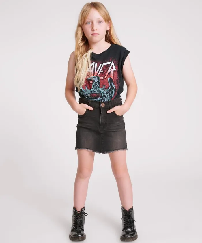 One Teaspoon Kids KIDS BLACK PUNK 2020 MINI HIGH WAIST DENIM SKIRT 8211 Kids One Teaspoon Kids KIDS BLACK PUNK 2020 MINI HIGH WAIST DENIM SKIRT 8211 Kids