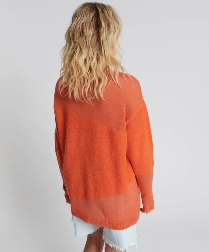 One Teaspoon Knitwear SHATTERED CREW KNIT SWEATER ORANGE 8211 Women One Teaspoon Knitwear SHATTERED CREW KNIT SWEATER ORANGE 8211 Women