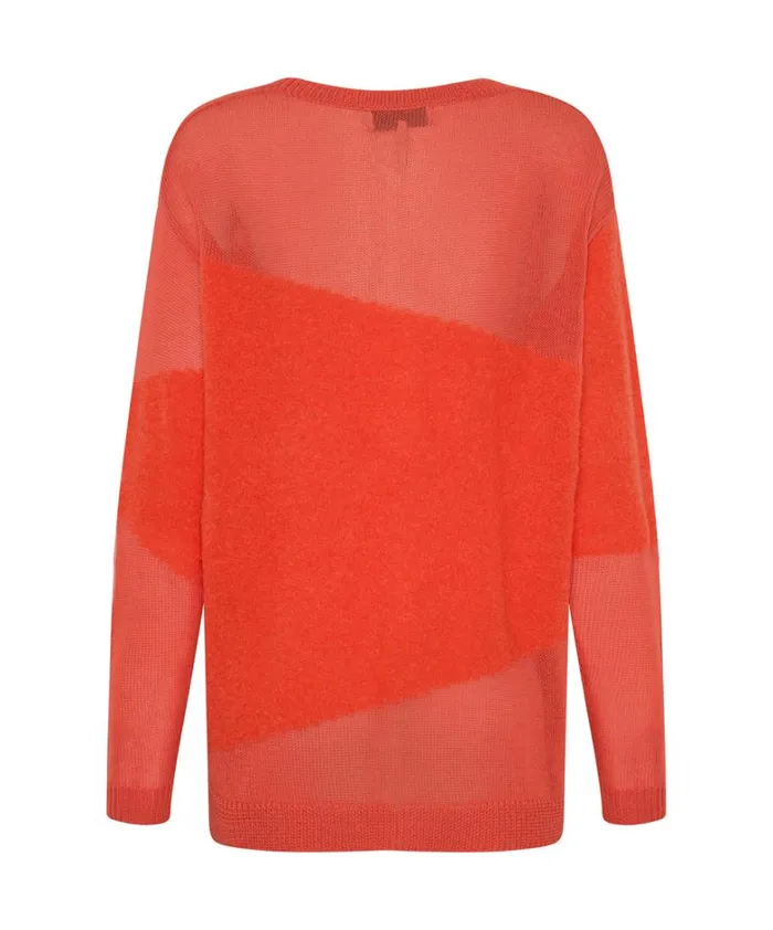 One Teaspoon Knitwear SHATTERED CREW KNIT SWEATER ORANGE 8211 Women One Teaspoon Knitwear SHATTERED CREW KNIT SWEATER ORANGE 8211 Women