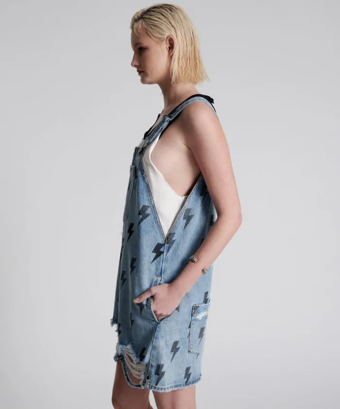 One Teaspoon Midi and Maxi Dresses BLUE LIGHTNING PINI DENIM DRESS 8211 Women