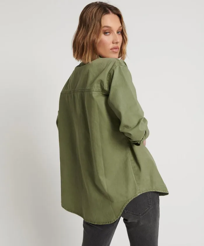 One Teaspoon Shirts SUPER KHAKI SOHO SHIRT 8211 Women One Teaspoon Shirts SUPER KHAKI SOHO SHIRT 8211 Women