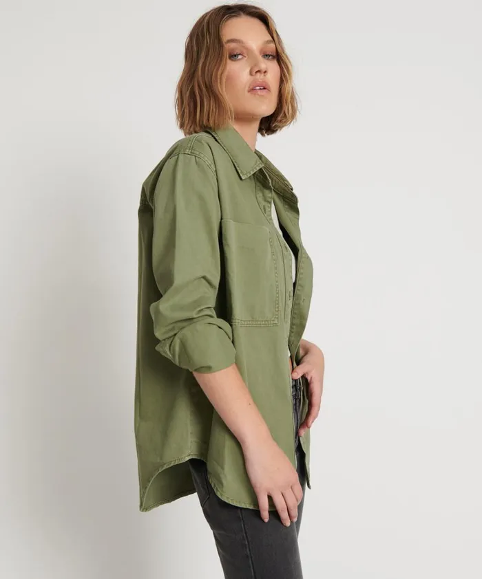 One Teaspoon Shirts SUPER KHAKI SOHO SHIRT 8211 Women One Teaspoon Shirts SUPER KHAKI SOHO SHIRT 8211 Women