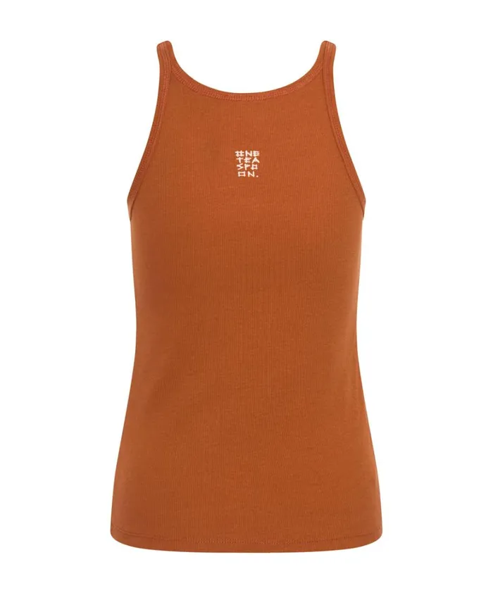 One Teaspoon Tees and Tanks BURNT ORANGE RIBBED TANK TOP 8211 Women One Teaspoon Tees and Tanks BURNT ORANGE RIBBED TANK TOP 8211 Women