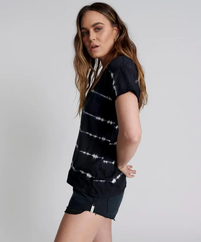 One Teaspoon Tees and Tanks ECLIPSE HAND DYED ORGANIC SCOOP NECK TEE 8211 Women One Teaspoon Tees and Tanks ECLIPSE HAND DYED ORGANIC SCOOP NECK TEE 8211 Women