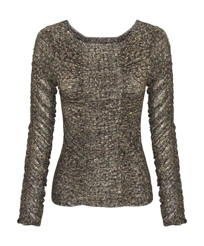 One Teaspoon Tops CAMO NIGHT FEVER LONGSLEEVE MESH TOP 8211 Women One Teaspoon Tops CAMO NIGHT FEVER LONGSLEEVE MESH TOP 8211 Women