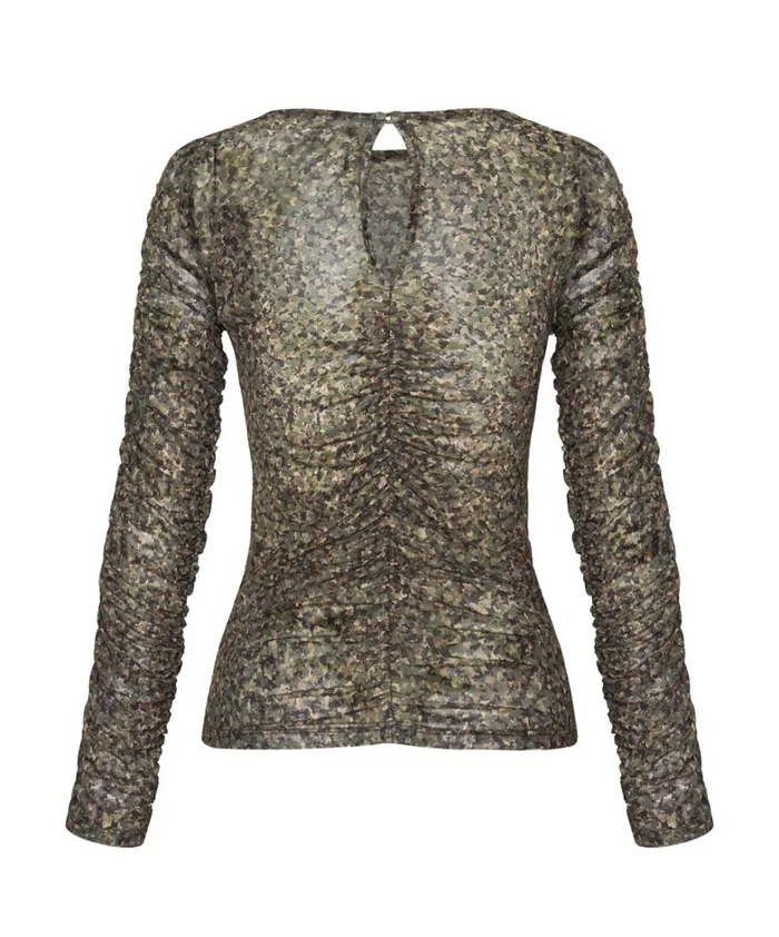 One Teaspoon Tops CAMO NIGHT FEVER LONGSLEEVE MESH TOP 8211 Women One Teaspoon Tops CAMO NIGHT FEVER LONGSLEEVE MESH TOP 8211 Women