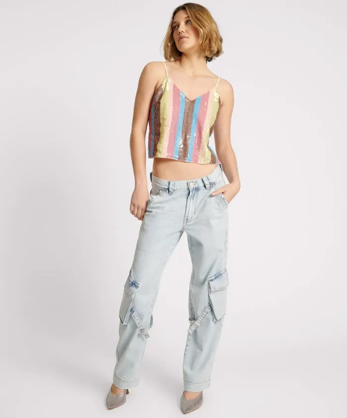 One Teaspoon Tops HAND SEQUIN IBIZA LUXE PARTY CAMI TOP 8211 Women One Teaspoon Tops HAND SEQUIN IBIZA LUXE PARTY CAMI TOP 8211 Women
