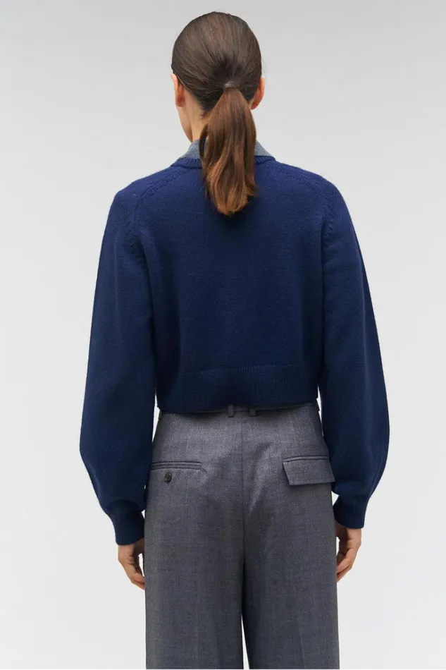 Oroton Knitwear Women Crop Crew Sweater North Sea