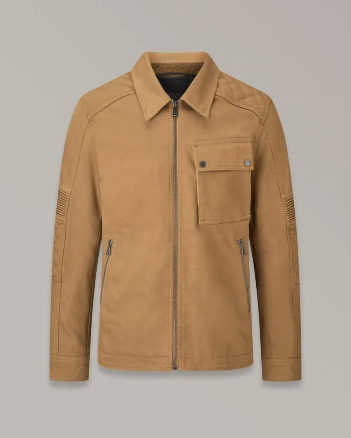 Overshirts Men Belstaff Outrider Motorcycle Overshirt British Khaki
