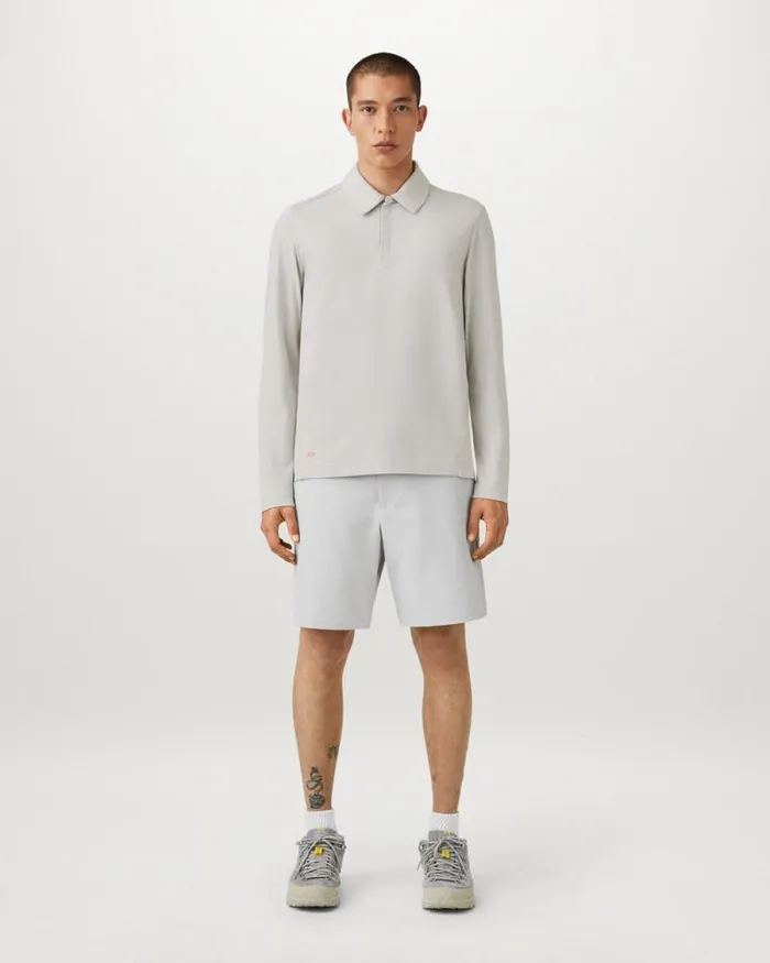 Polo Shirts Men Belstaff Challenger Long Sleeve Polo Harbour Grey Polo Shirts Men Belstaff Challenger Long Sleeve Polo Harbour Grey