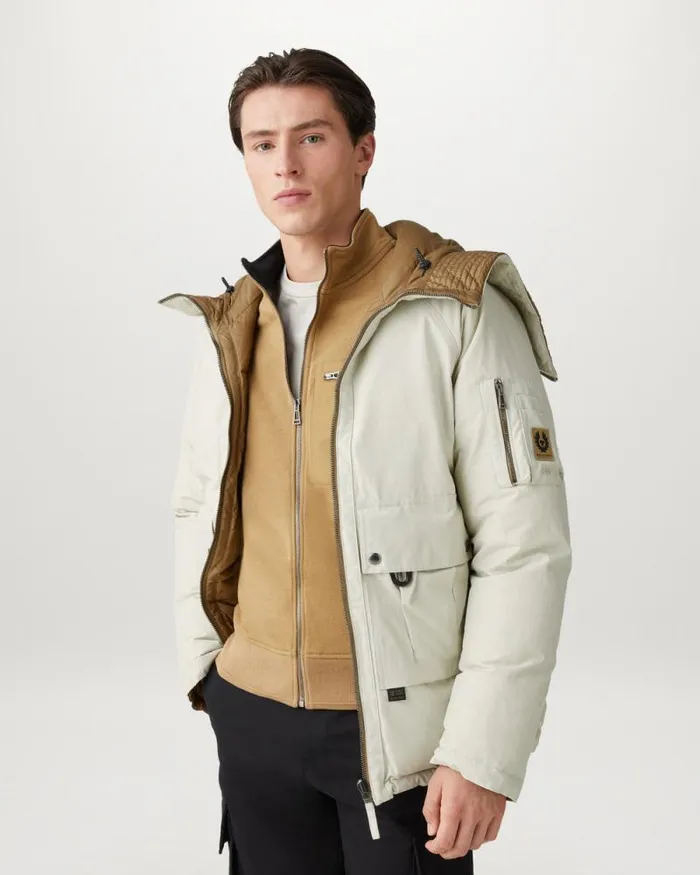 Quilt and Down Jackets Men Belstaff Centenary Reversible Down Jacket Chalk British Khaki Quilt and Down Jackets Men Belstaff Centenary Reversible Down Jacket Chalk British Khaki