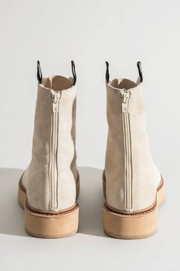 R13 Boots Women SINGLE STACK BOOT 8211 KHAKI SUEDE R13 Boots Women SINGLE STACK BOOT 8211 KHAKI SUEDE
