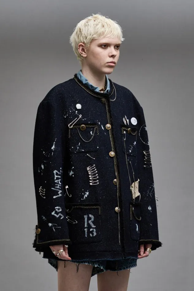 R13 Jackets and Coats Women SLOUCH CHORE JACKET 8211 GRAFFITI TWEED