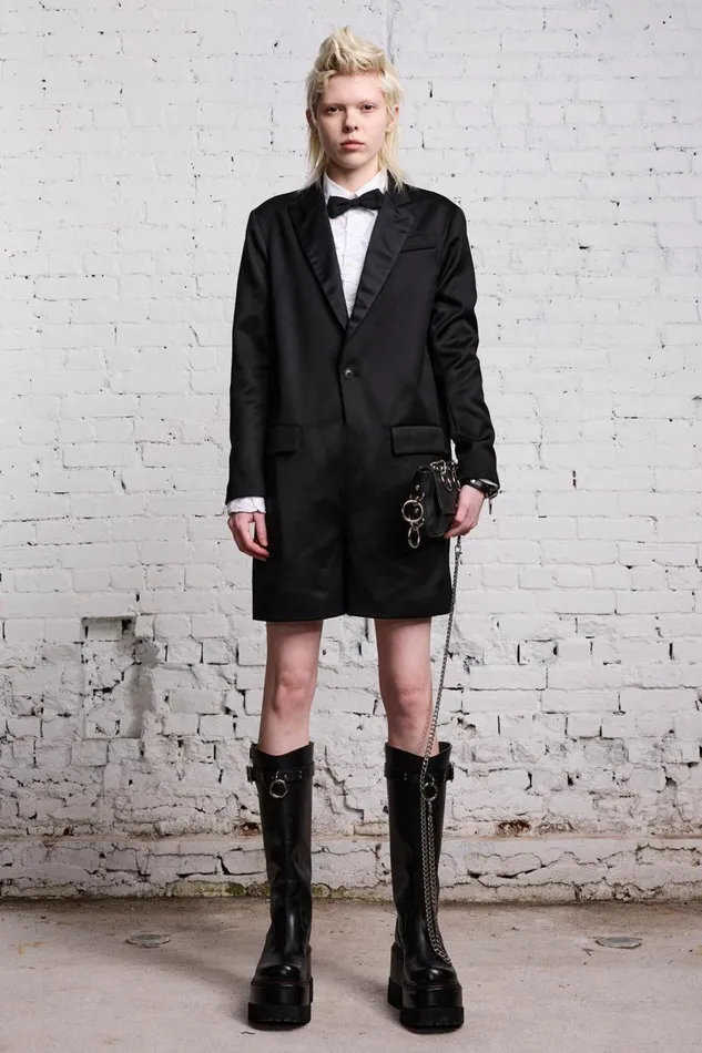 R13 Jackets and Coats Women TUXEDO ROMPER 8211 BLACK