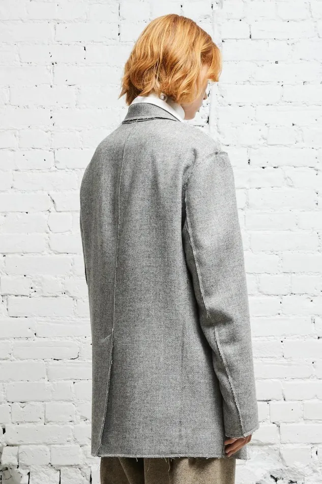 R13 Sale Men RAW CUT BLAZER 8211 LIGHT HEATHER GREY