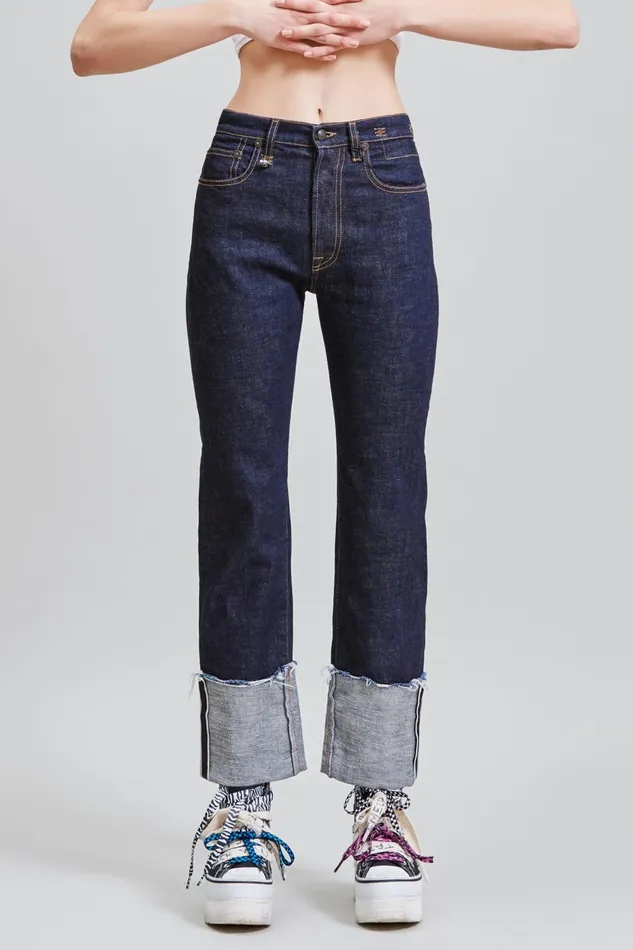 R13 Sale Women Courtney Slim 8211 Indigo Rise Denim