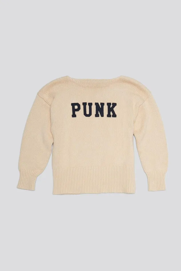 R13 Sweaters Women SHRUNKEN PUNK SWEATER 8211 VINTAGE BEIGE