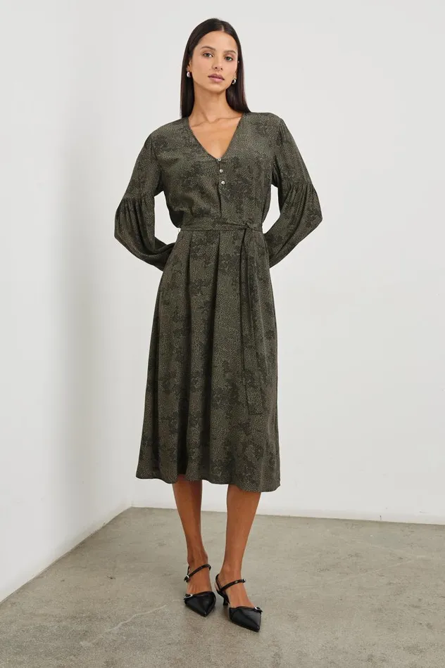 Rails Dresses and Rompers Women FABIAN DRESS Olive Pebble