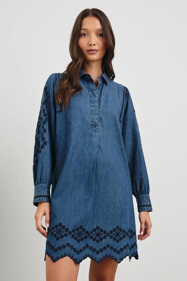 Rails Dresses and Rompers Women FERNANDA DRESS Dark Vintage Wash