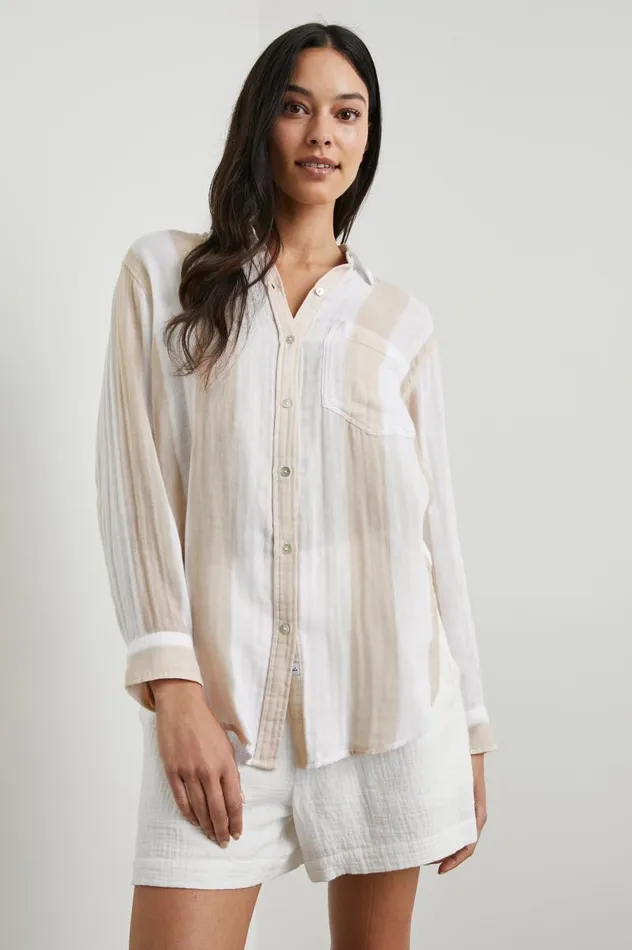 Rails Tops Women JAYLIN SHIRT Flax Stripe