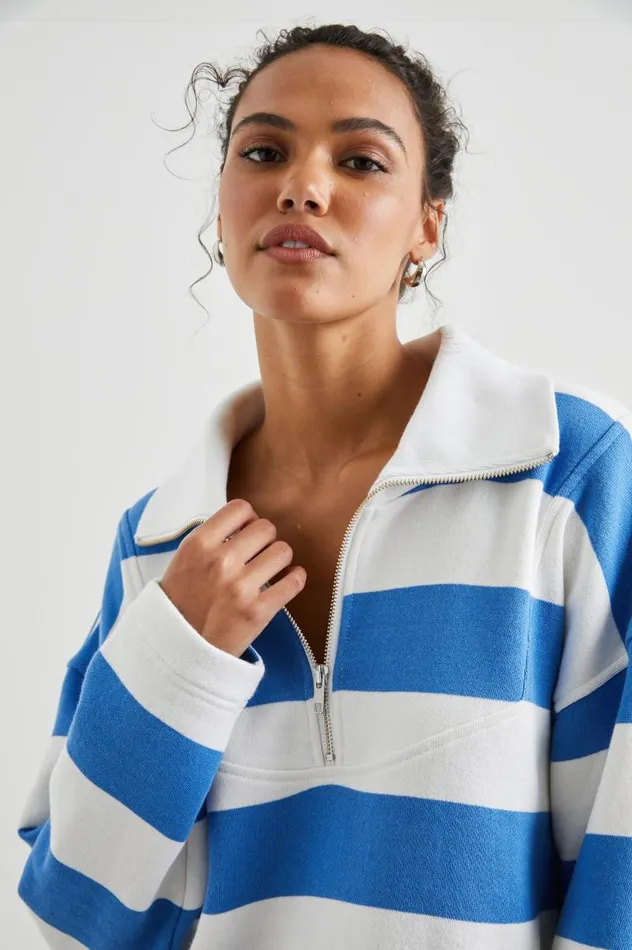 Rails Tops Women PARKER SWEATSHIRT Ocean Rugby Stripe