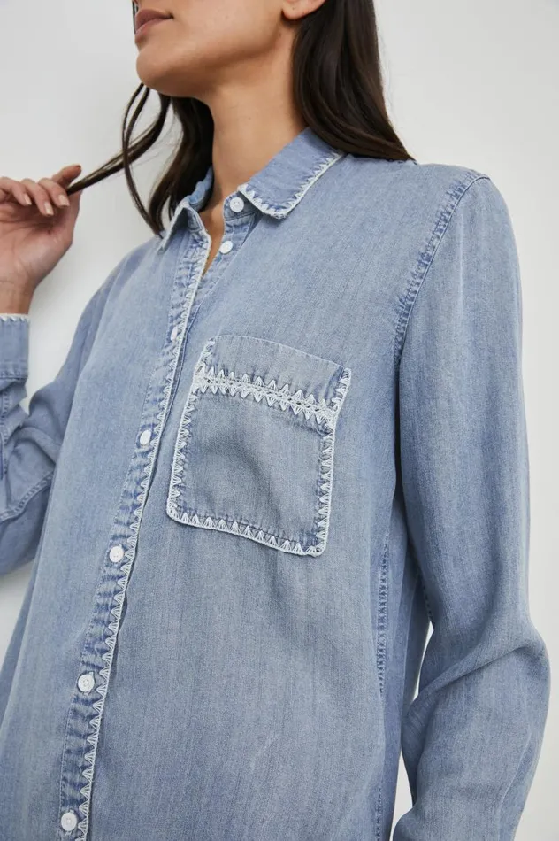 Rails Tops Women SAYA SHIRT Medium Cloud Wash