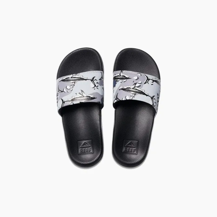 Reef Kids 58 Years One Slide Grey Camo Shark