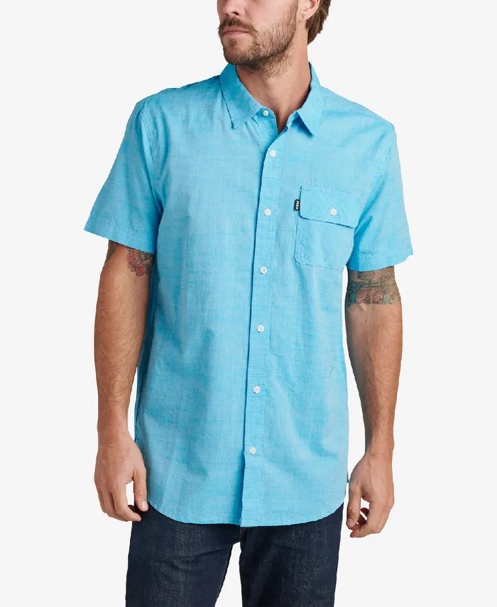 Reef TShirts and Shirts Men Winfred Woven Shirt Starlight Blue